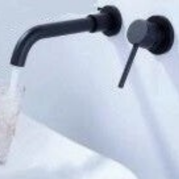 IMOLA Wall Black for washbasin - Εντοιχισμένη Μπαταρία Νιπτήρος