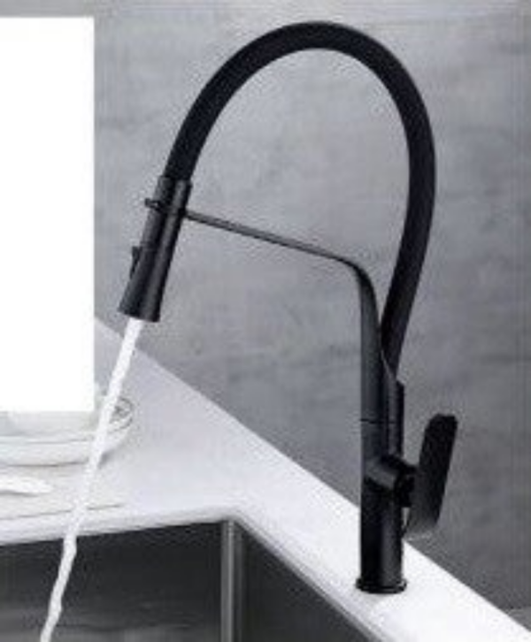 DS DG08806BL Black for sink - Μπαταρία Νεροχύτη με εύκαμπτο ρουξούνι