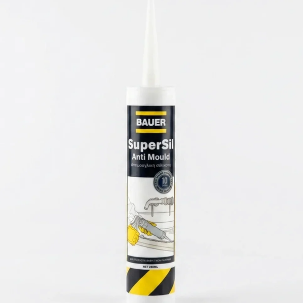 BAUER Supersil Anti Mould - Σιλικόνη Λευκή