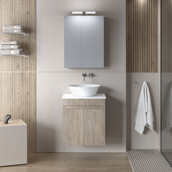 OMEGA 50 Top Beige Oak - Set Έπιπλο Μπάνιου