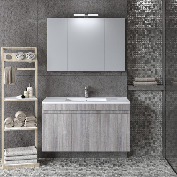 OMEGA 120 Grey Oak - Set Έπιπλο Μπάνιου