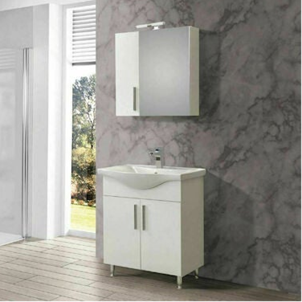 SIENA 65 White Gloss - Set Έπιπλο Μπάνιου