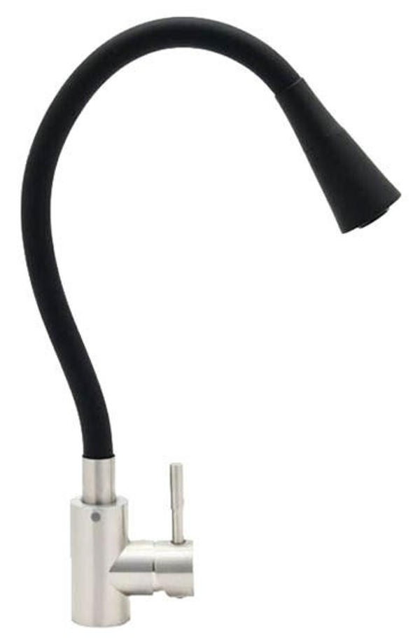 ARIA Chrome/Black for sink - Μπαταρία Νεροχύτη με εύκαμπτο ρουξούνι