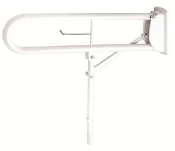 GRAB BAR White / Μπράτσο ΑΜΕΑ Ανακλινόμενο με Βάση - Αξεσουάρ Μπάνιου