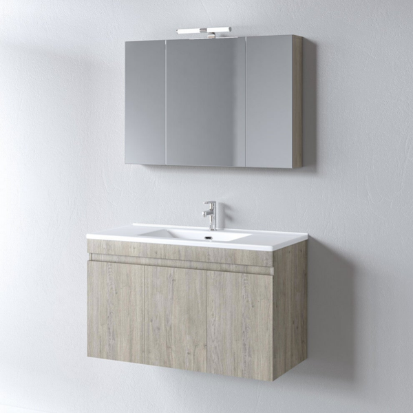 OMEGA 120 Beige Oak - Set Έπιπλο Μπάνιου