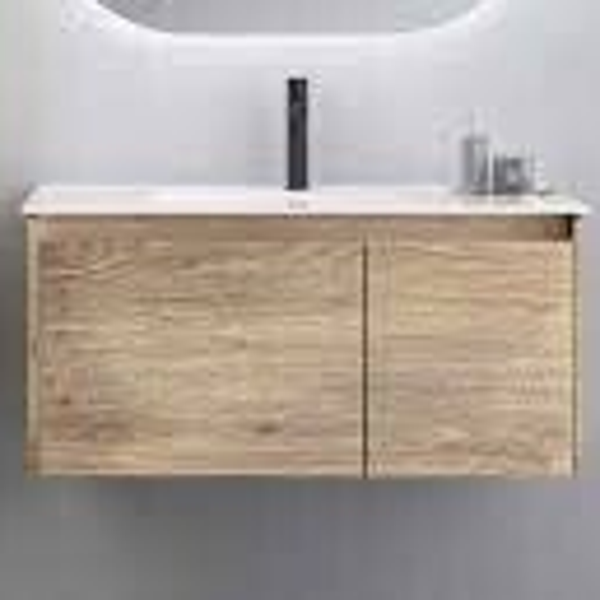EMILIA 80 Beige - Set Έπιπλο Μπάνιου Κρεμαστό (χωρίς καθρέφτη)