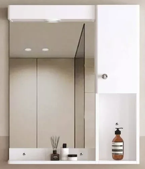 APOLLO White [60x72 cm] - Καθρέπτης Μπάνιου με Ντουλάπι Λευκό