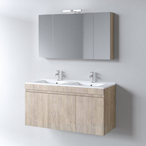 OMEGA 120 Double Beige Oak - Set Έπιπλο Μπάνιου