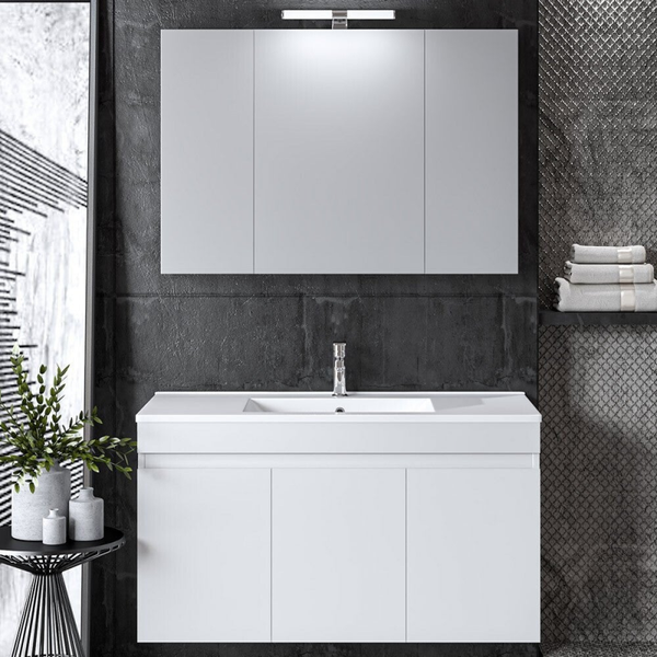 OMEGA 120 White Gloss - Set Έπιπλο Μπάνιου
