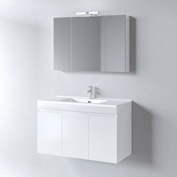 OMEGA 100 White Gloss - Set Έπιπλο Μπάνιου