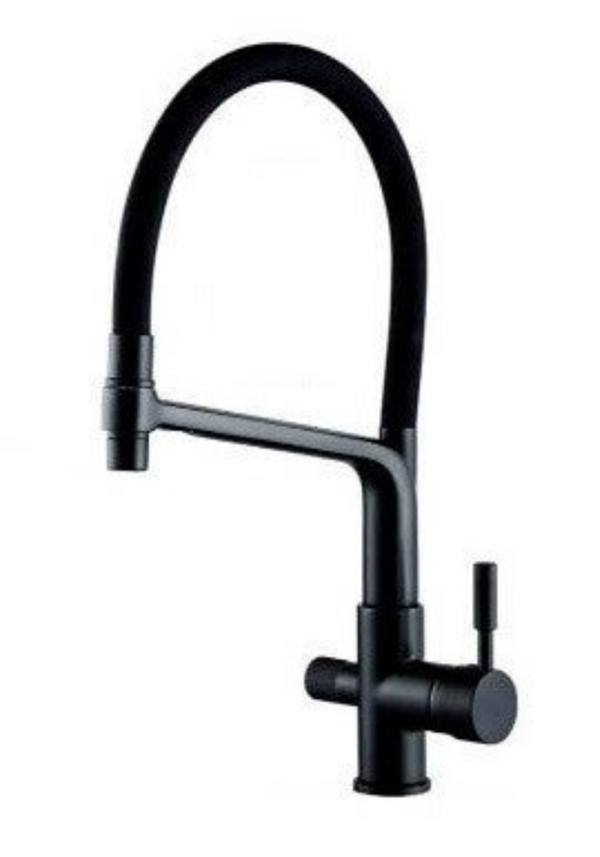 DS 29735-BL Black for sink - Μπαταρία Νεροχύτη με εύκαμπτο ρουξούνι