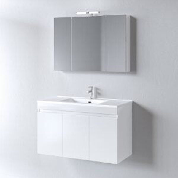 OMEGA 90 White Gloss - Set Έπιπλο Μπάνιου