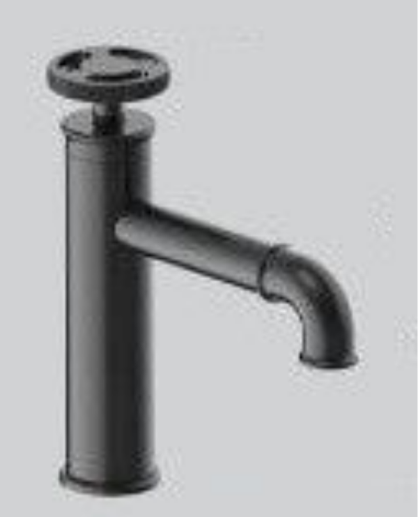 OLD STYLE Short Black for washbasin - Μπαταρία Νιπτήρος