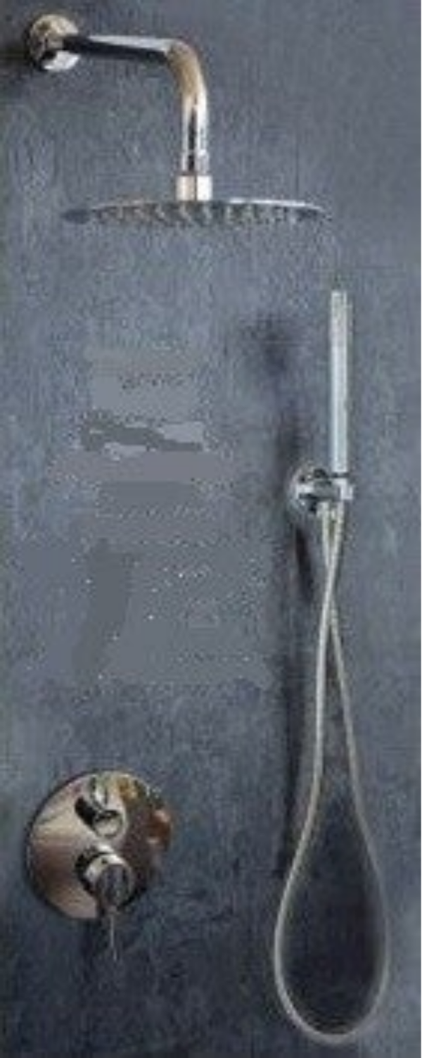 IMOLA Wall Chrome for shower - Εντοιχισμένη Μπαταρία Λουτρού διπλής ροής