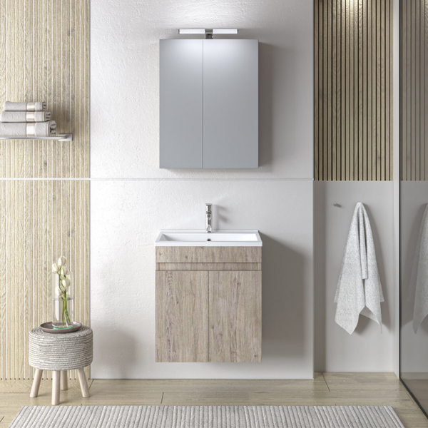 OMEGA 50 Beige Oak - Set Έπιπλο Μπάνιου
