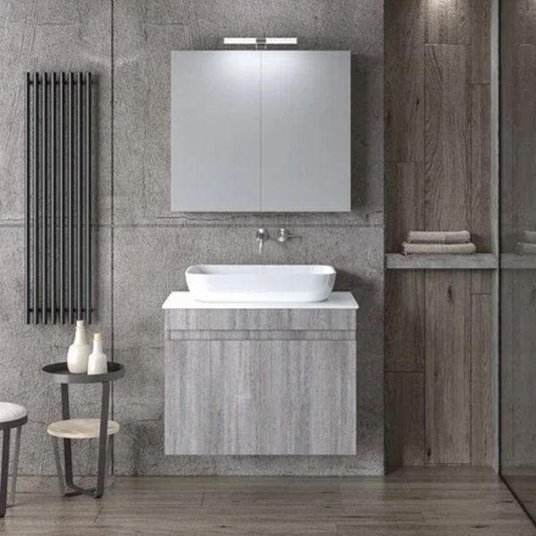 OMEGA 75 Top Grey Oak - Set Έπιπλο Μπάνιου