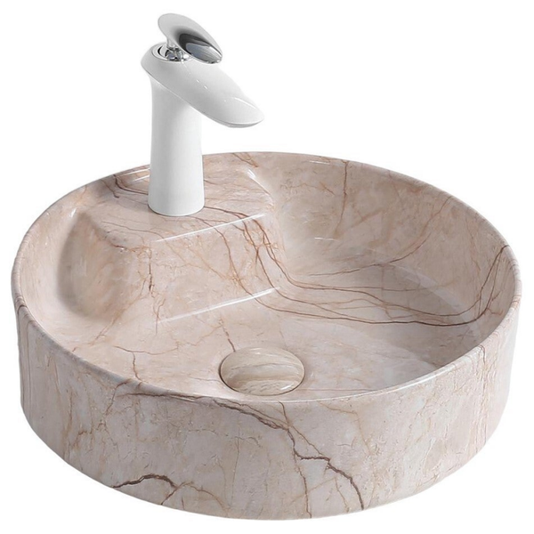 MAMBO Beige Marble - Νιπτήρας Επιτραπέζιος Μπεζ Μάρμαρο