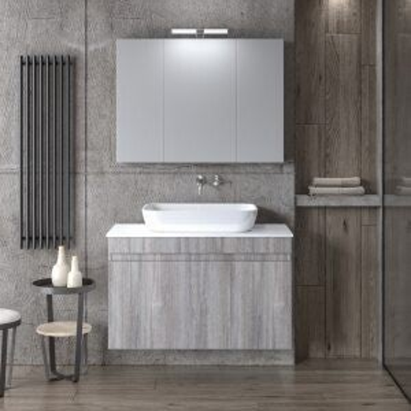 OMEGA 90 Top Grey Oak - Set Έπιπλο Μπάνιου