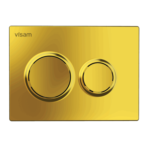 VISAM Olimpos Gold PVD - Πλακέτα χειρισμού για εντοιχιζόμενο καζανάκι