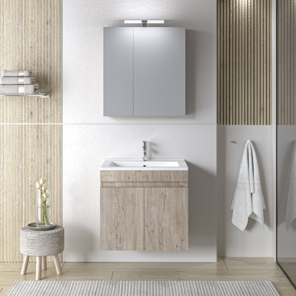 OMEGA 60 Beige Oak - Set Έπιπλο Μπάνιου