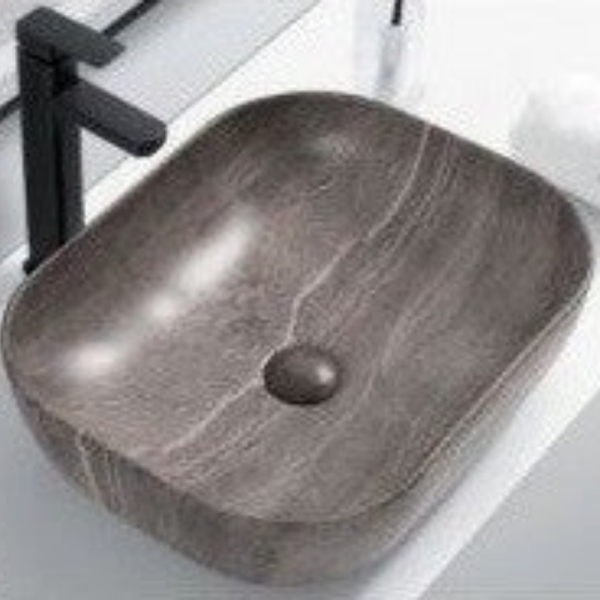 DS 9388 P-057 [50,5x40,5] Dark Grey - Νιπτήρας Επιτραπέζιος Σκούρο Γκρι