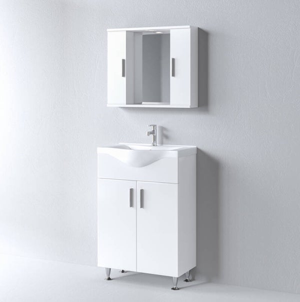 IRENE 65 White Gloss DC - Set Έπιπλο Μπάνιου