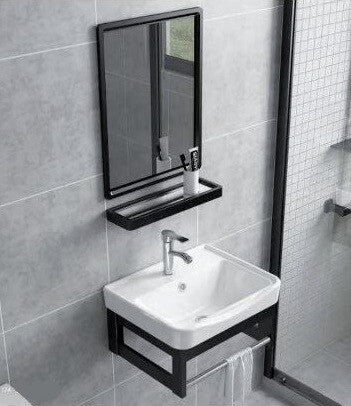 DS 60 Metallic Black (NS-S60) - Set Έπιπλο Μπάνιου Κρεμαστό