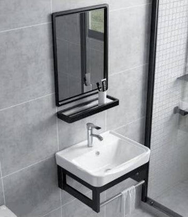 DS 40 Metallic Black (NS-S40) - Set Έπιπλο Μπάνιου Κρεμαστό