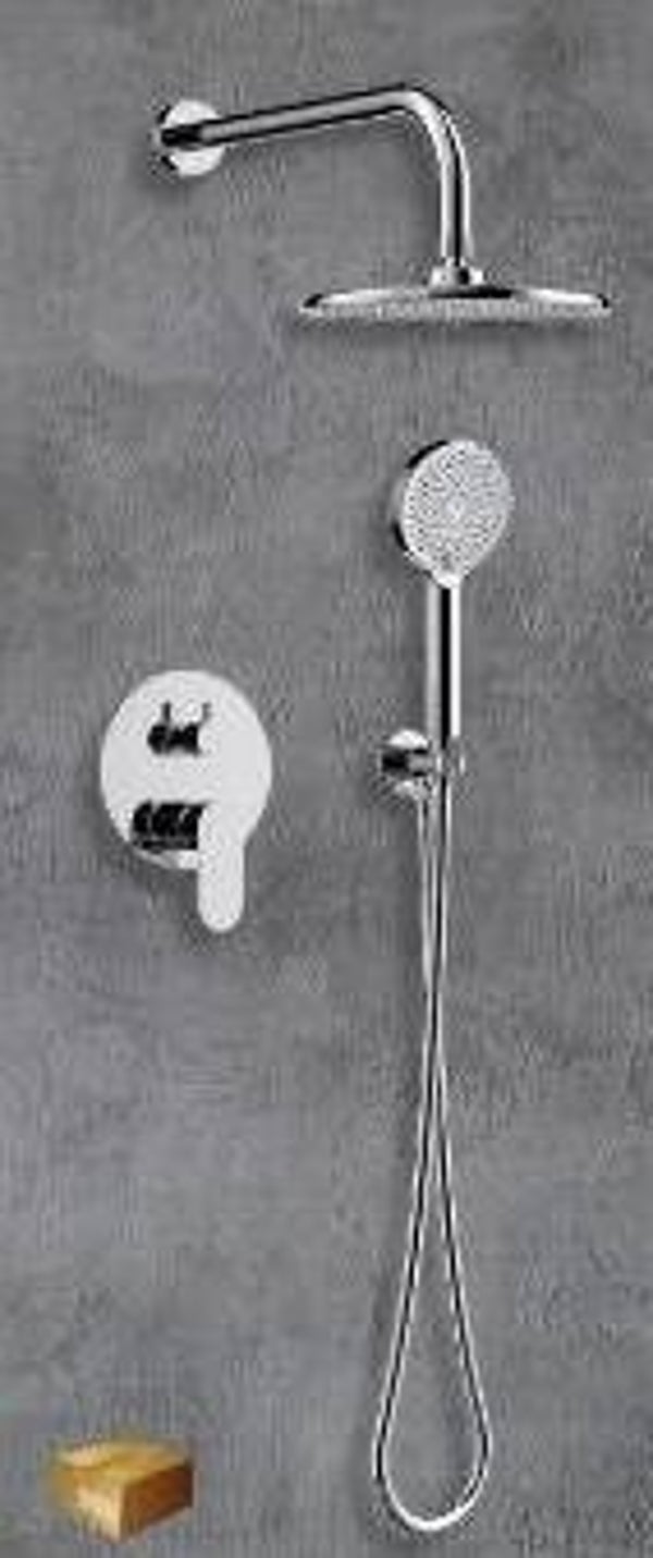 DS DG203-1CH Wall Chrome 2 for shower - Εντοιχισμένη Μπαταρία Λουτρού διπλής ροής