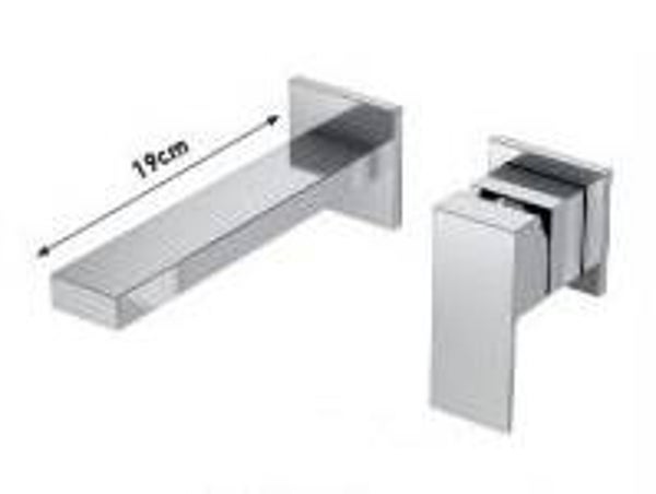 DS DG509CH Wall Chrome for washbasin - Εντοιχισμένη Μπαταρία Νιπτήρος