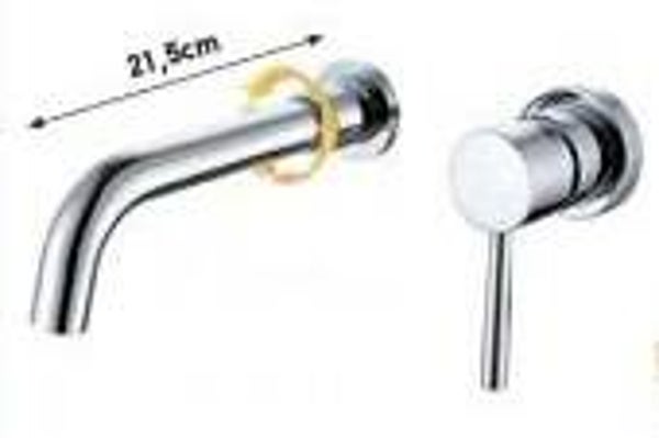 DS DG510-1CH Wall Chrome for washbasin - Εντοιχισμένη Μπαταρία Νιπτήρος