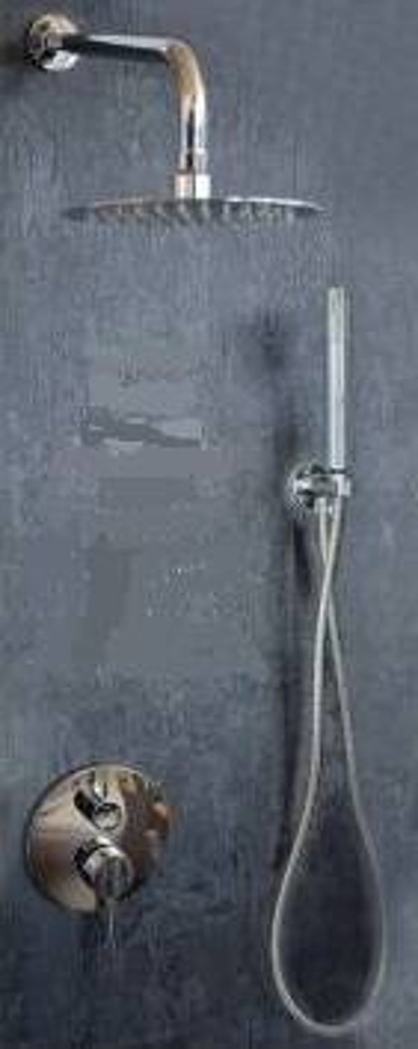 DS 20-006 Wall Chrome 2 for shower - Εντοιχισμένη Μπαταρία Λουτρού διπλής ροής