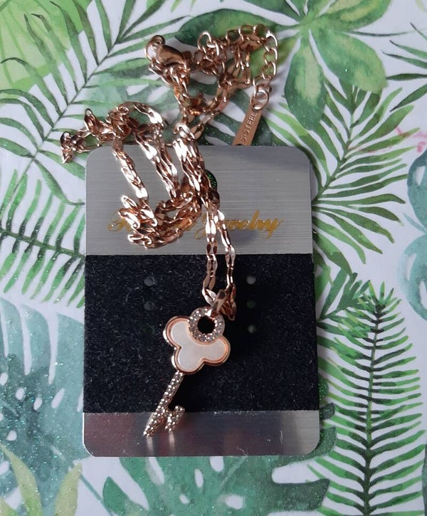 Zircon Key Necklace