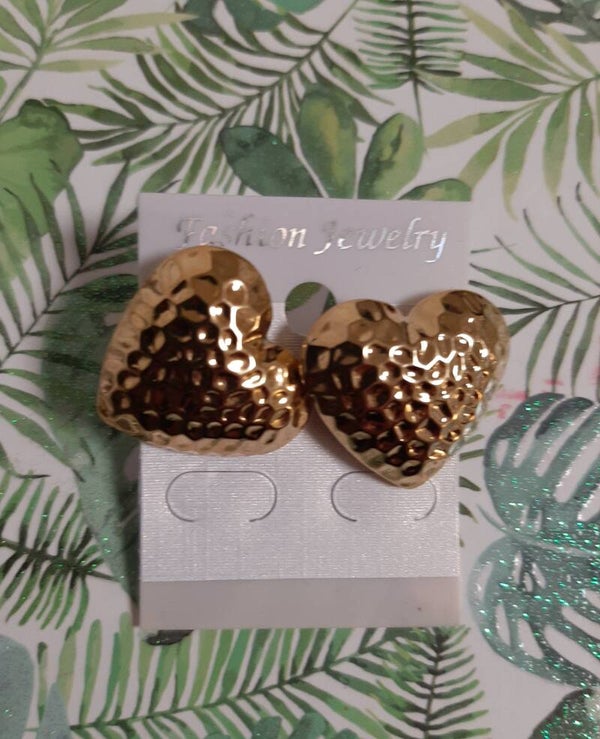 Golden Heart Earrings