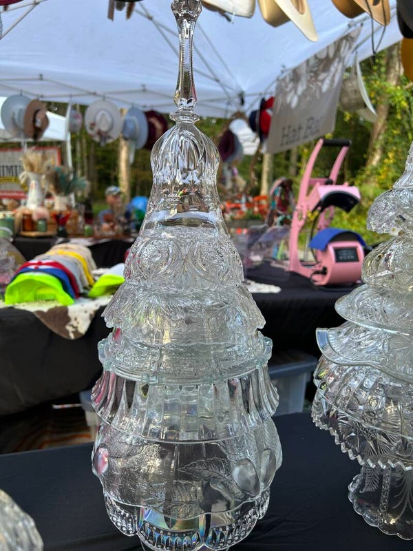 Upcycled crystal bowl Christmas Tree
