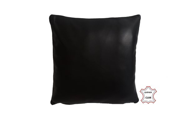 Coussin en cuir nappa noir