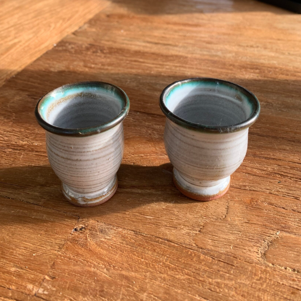 Set keramieken mini vaasjes