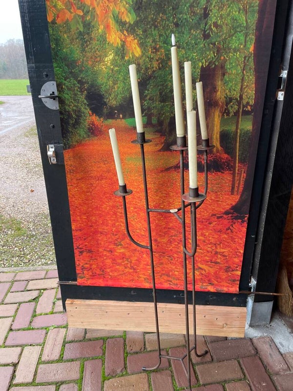 Smeedijzeren kaarsenhouder roest