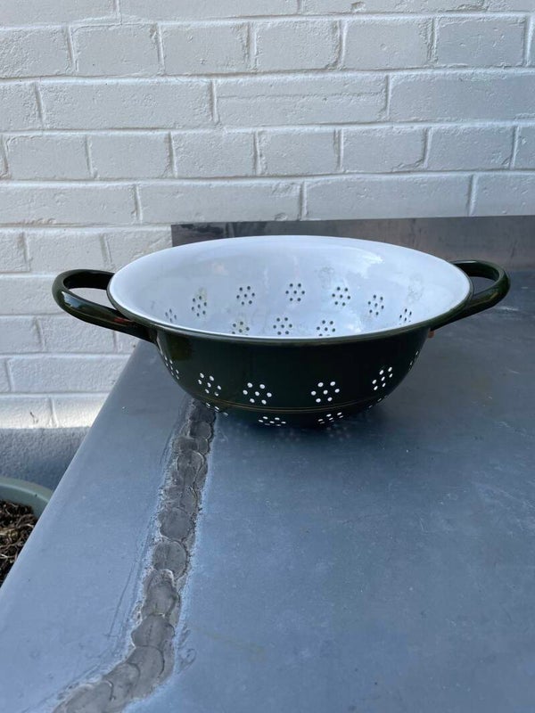 Emaille vergiet, groen