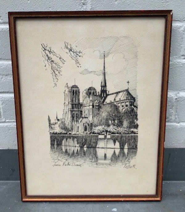 Prent Notre Dame Paris, van Tellier