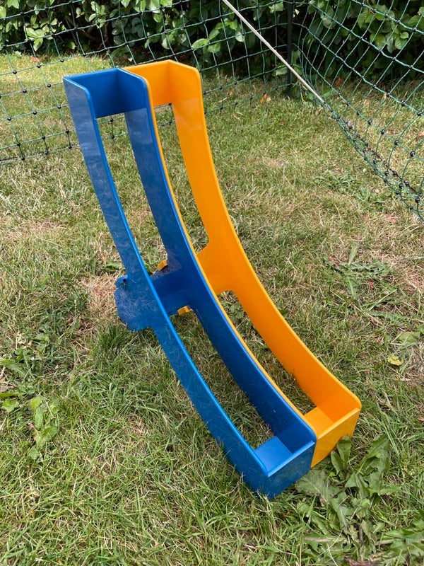 Platen organizer, blauw/geel