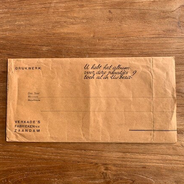Verkade plaatjes envelop