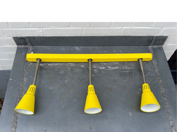 Ikea retro drie delige spot, 'Kvart' in geel