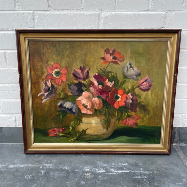 Schilderij van klaprozen H. v.d. Zanden