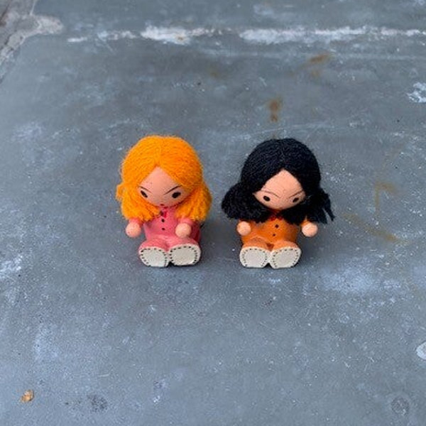 Set van twee letterbak poppetjes