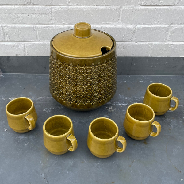 Punchset of Rumtopf Jasba pot en 5 bekers