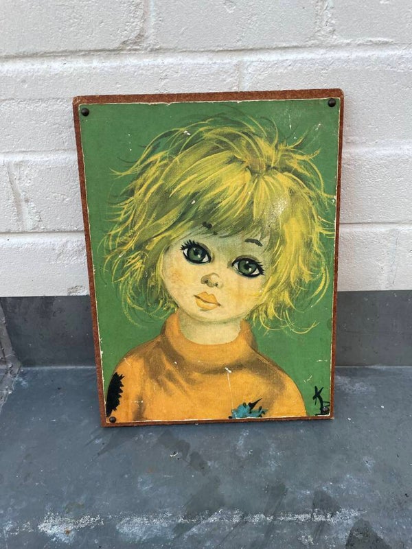 ' Big Eyed'  print op paneel