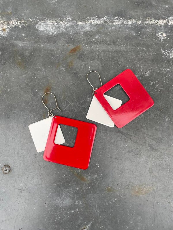Jaren '80 metalen oorhangers