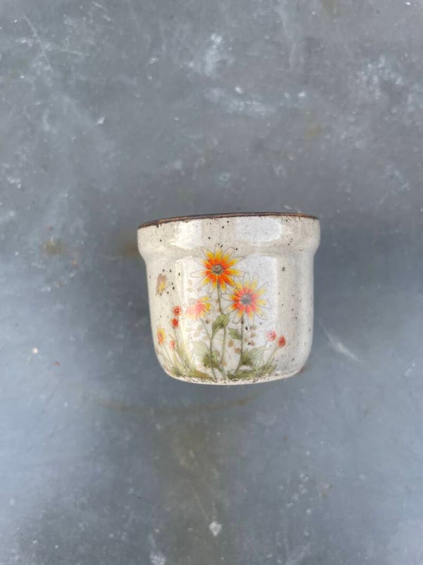 Miniatuur bloempotje, oranje bloemen