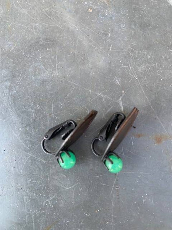 Oorclips met glaskraal